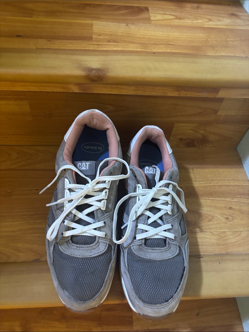 Dr. Scholl's Gray Sneakers with Pink Accent